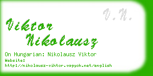 viktor nikolausz business card